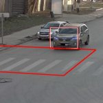 Photo from the camera in front of the pedestrian crossing