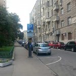 Semicircular markings in the parking lot