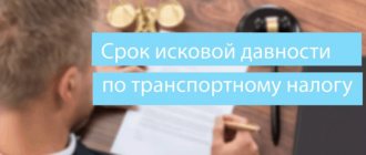 Срок исковой давности по транспортному налогу в 2020 году